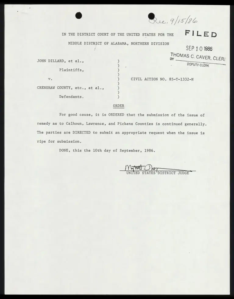 Order for Submission preview