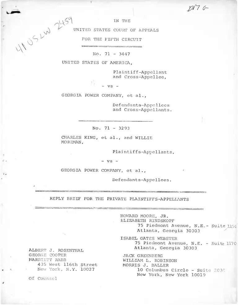 United States v. Georgia Power Company Reply Brief preview