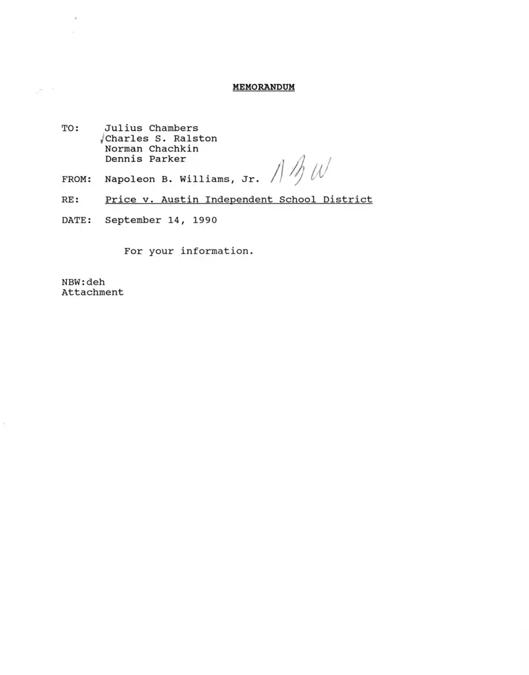 Price v. Austin Independent School District Brief of Appellees preview