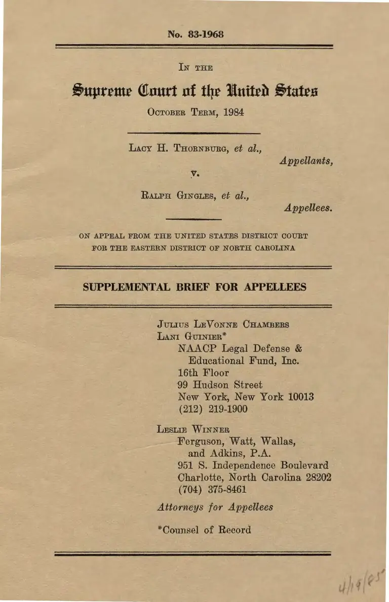 Supplemental Brief for Appellees preview