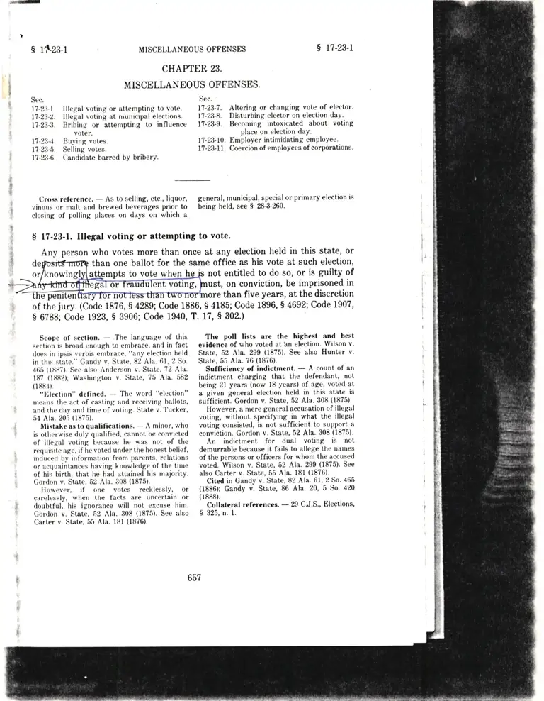 Legal Research on Illegal Voting preview