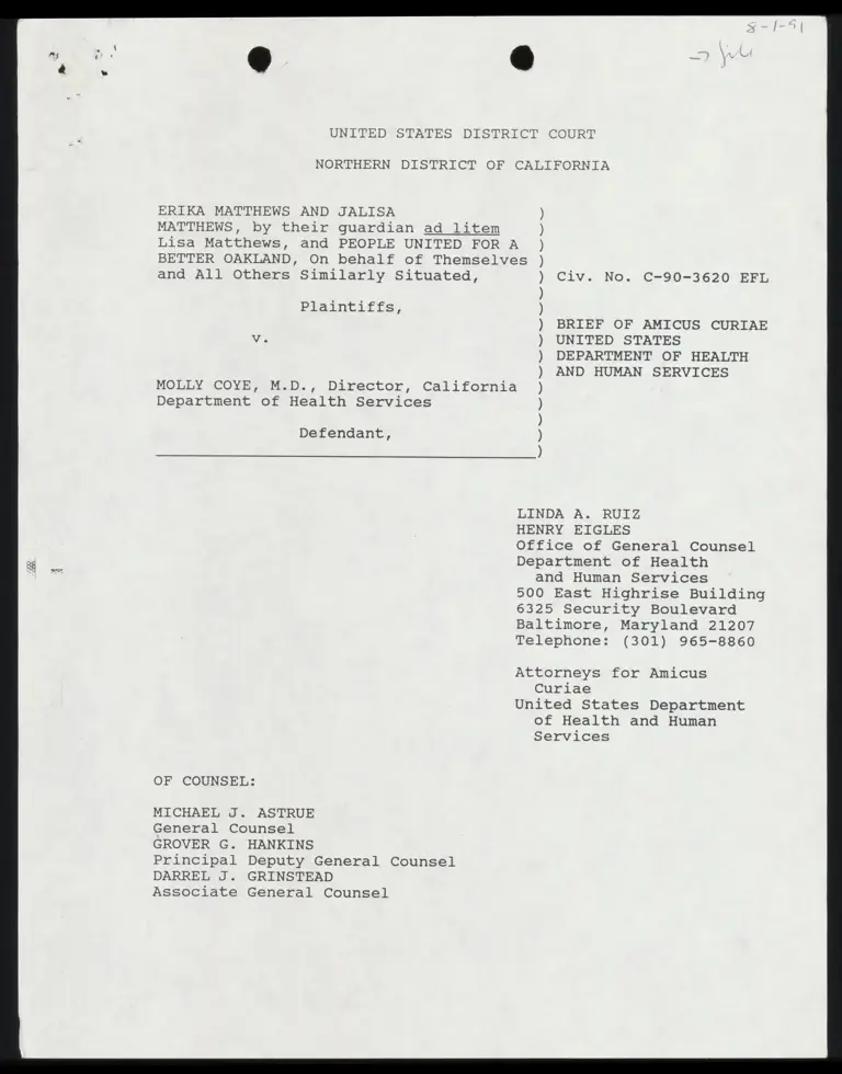 Brief Amicus Curiae US Dept of Health and Human Services preview
