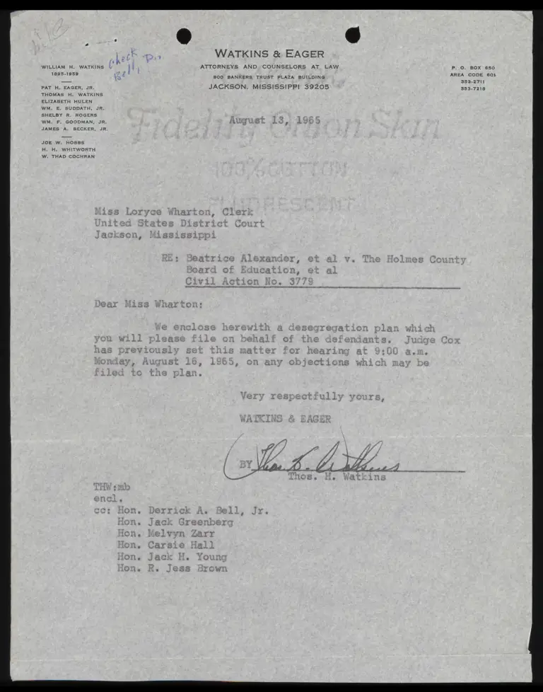 Desegregation Plan; Resolution of the Holmes County Board of Education preview