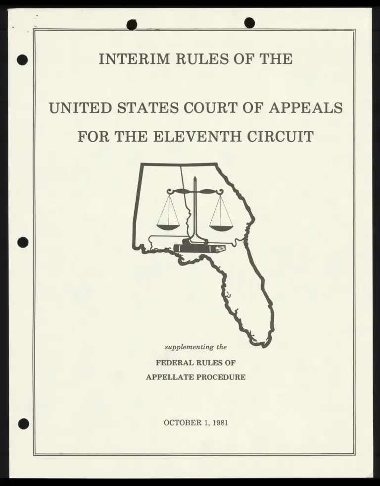 Interim Rules Supplementing the Federal Rules of Appellate Procedure preview