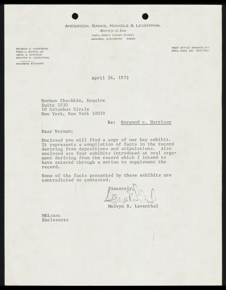 Correspondence from Leventhal to Chachkin Re: Exhibits preview
