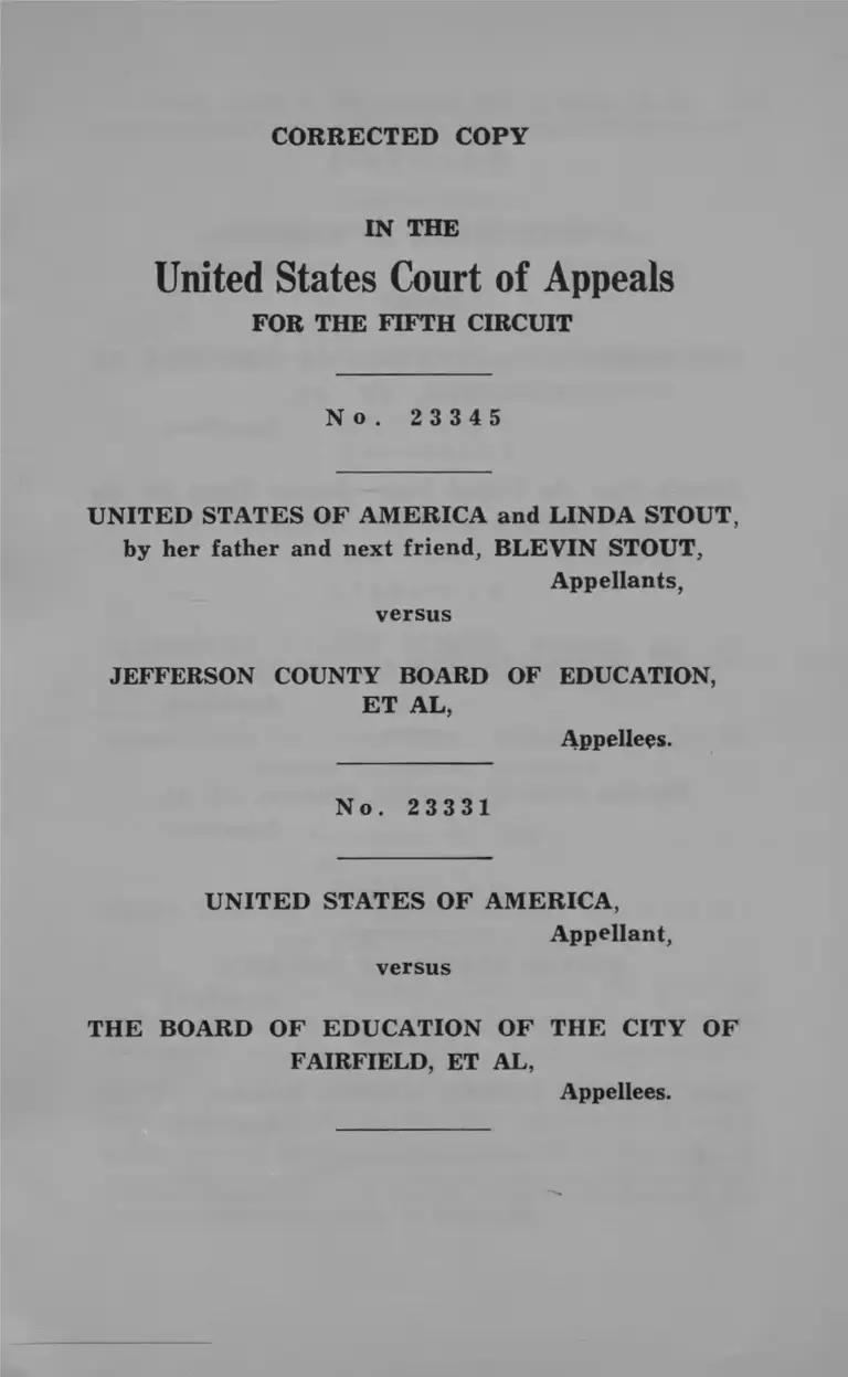 United States v. Jefferson County Board of Education Opinion (Corrected Copy) preview