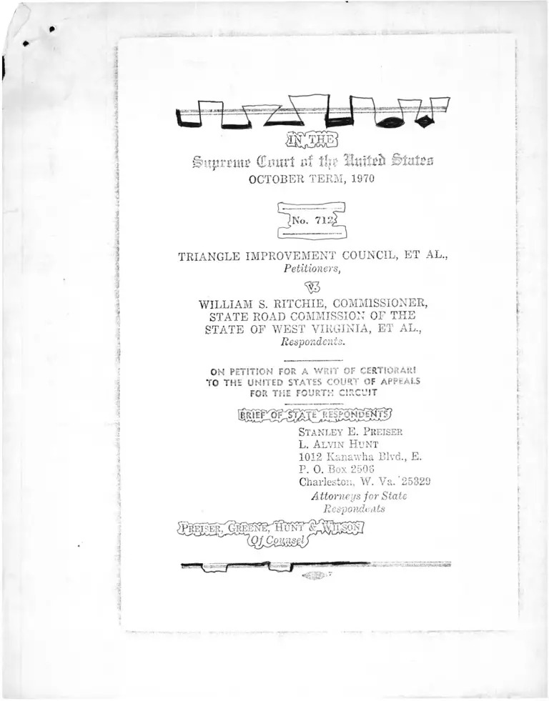 Triangle Improvement Council v. Ritchie Petition for a Writ of Certiorari preview