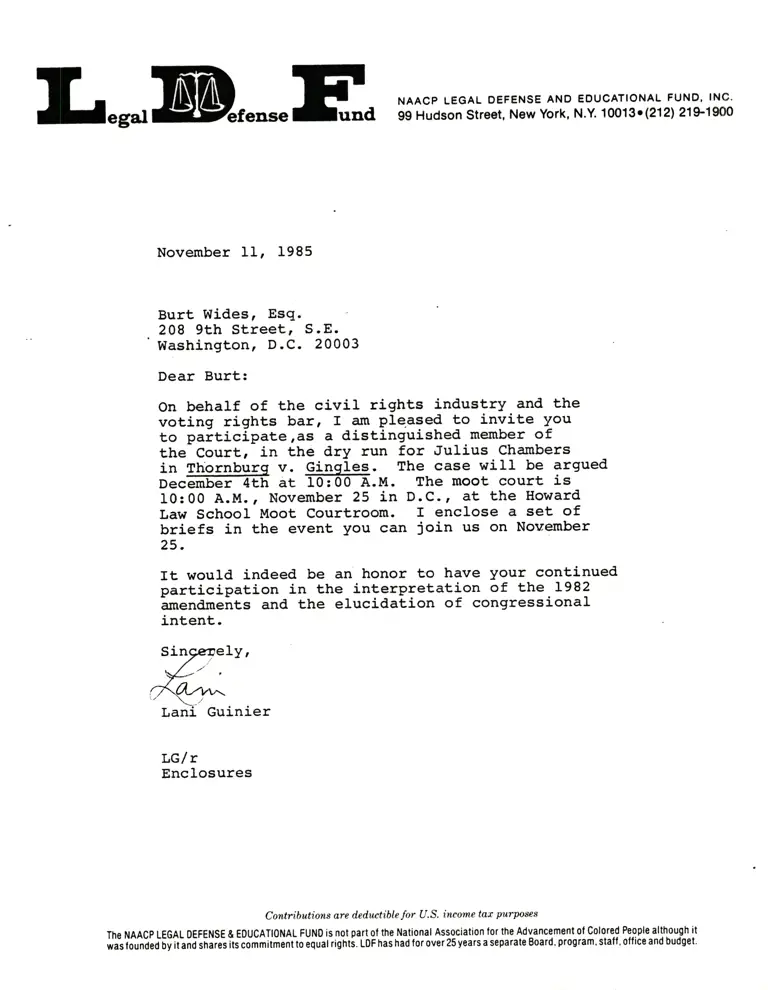 Correspondence from Guinier to Wides preview