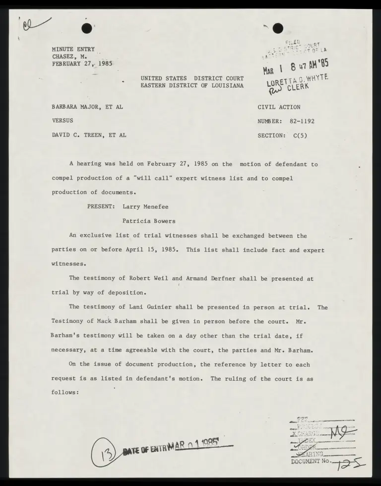 Minute Entry preview