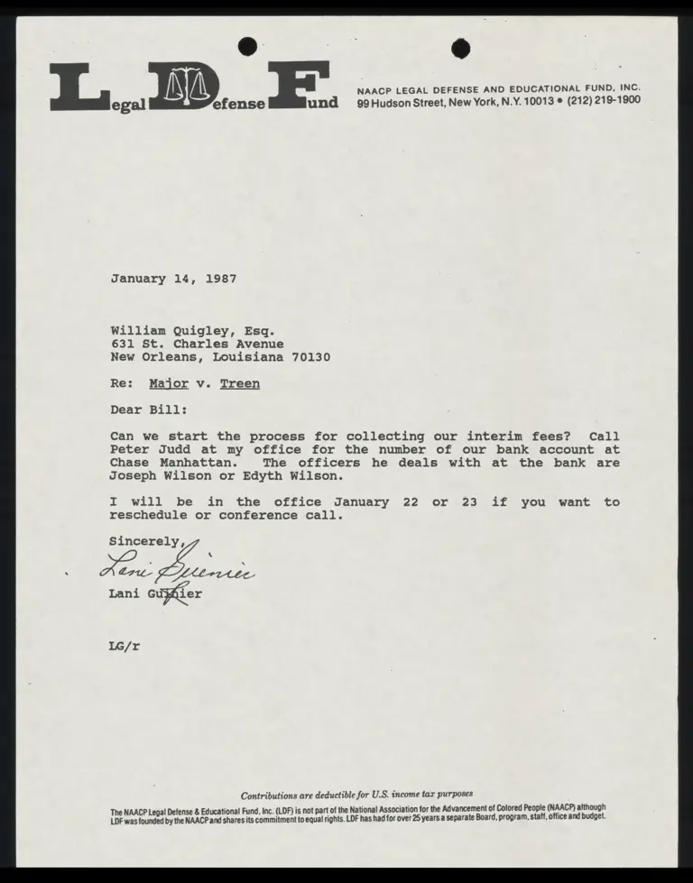 Correspondence from Guinier to Quigley preview