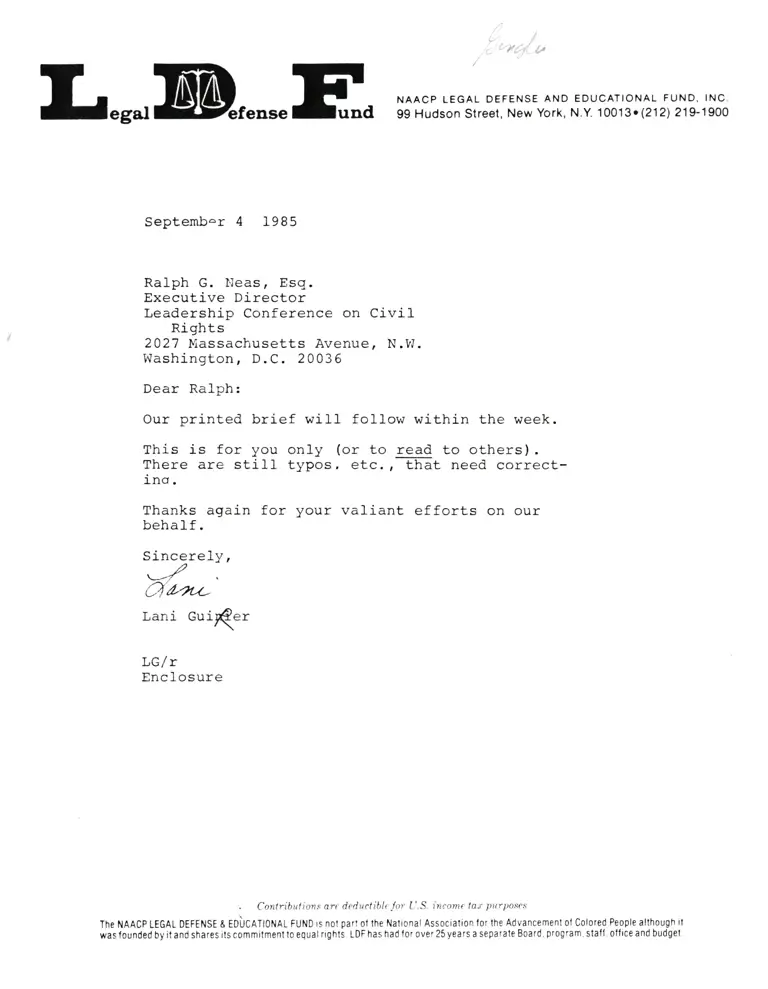 Correspondence from Guinier to Neas preview