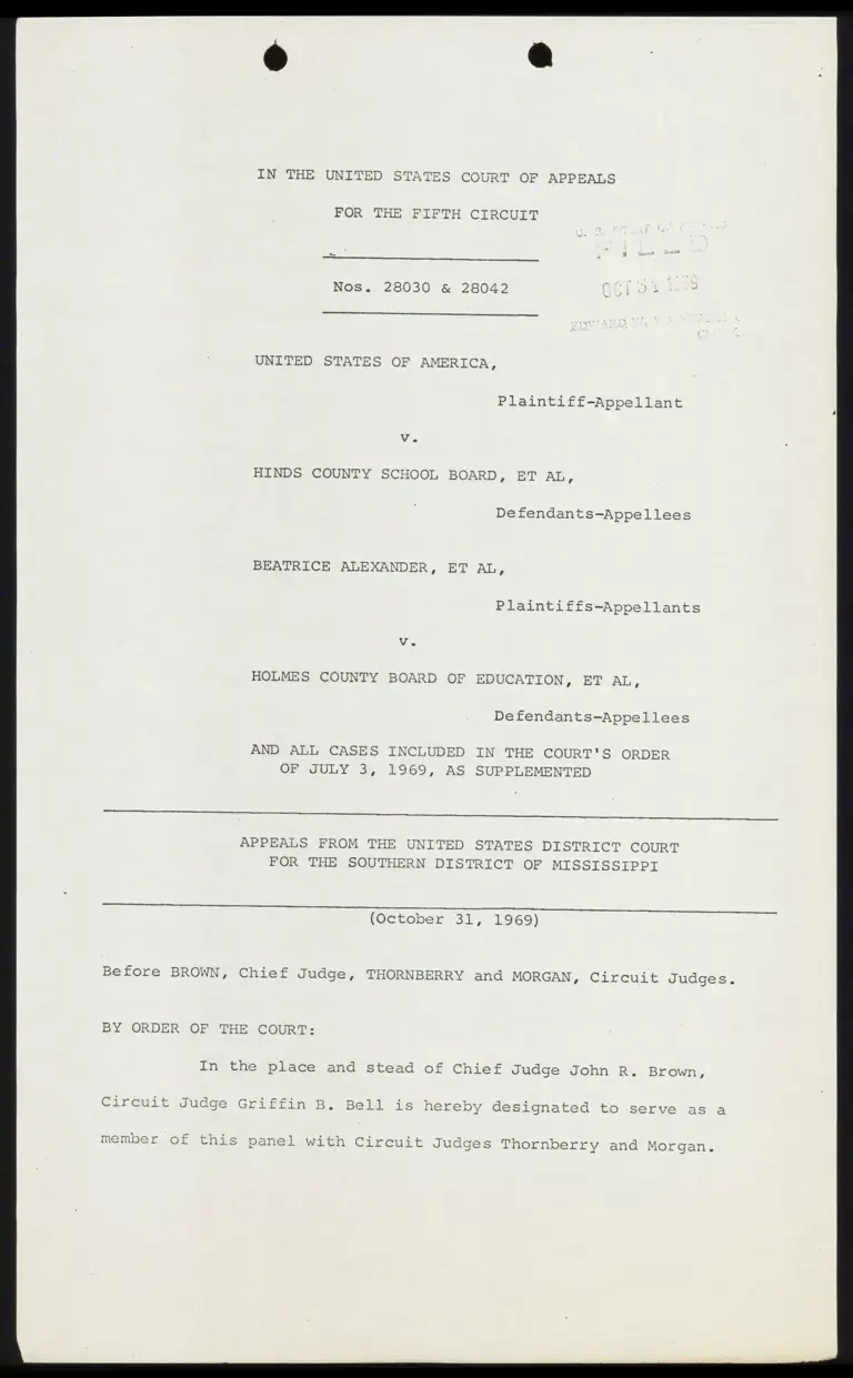 Order RE: Judge Panel preview