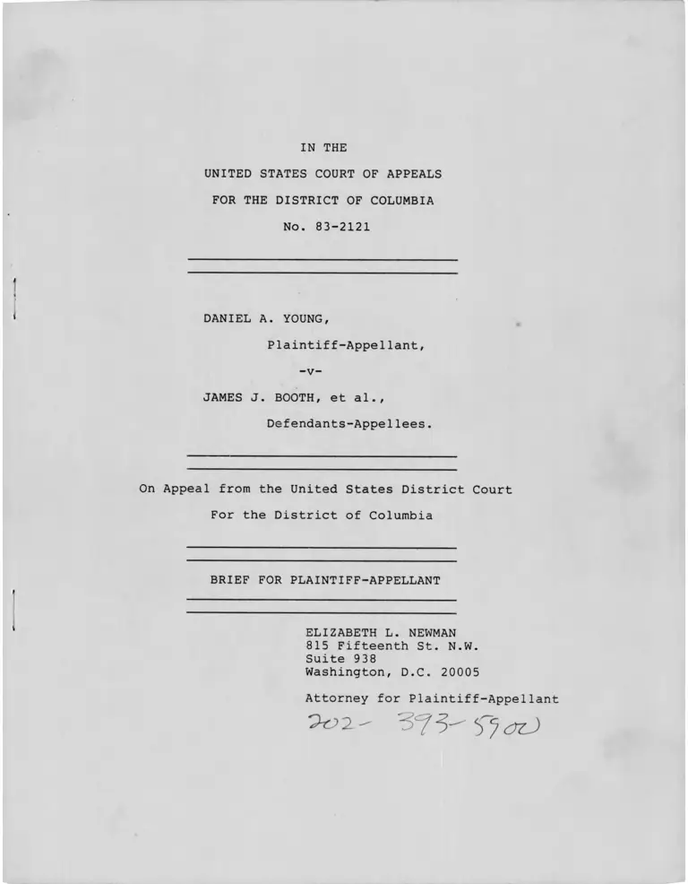 Young v. Booth Brief for Plaintiff- Appellant preview