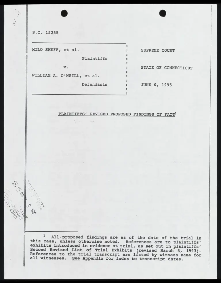 Plaintiff's Revised Proposed Findings of Fact preview