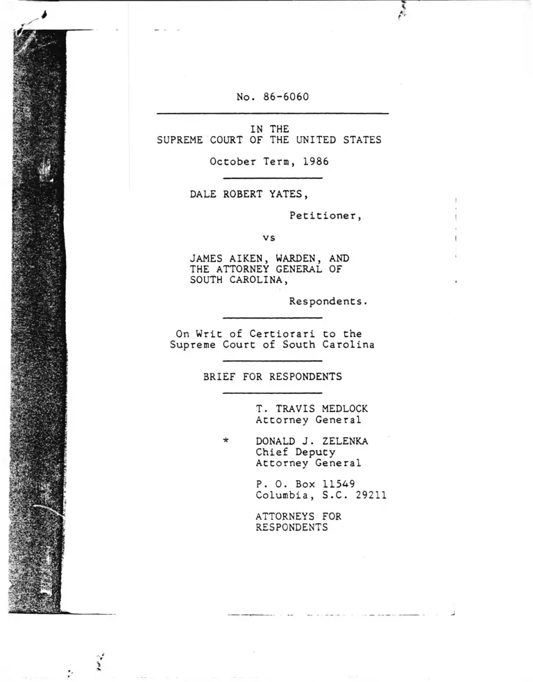 Yates v. Aiken Brief for Respondents preview