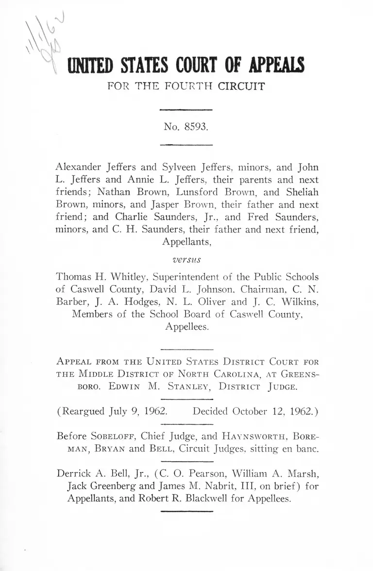 Jeffers v. Whitley Court Opinion preview