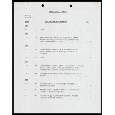 Pleadings Hardback Index #1 preview