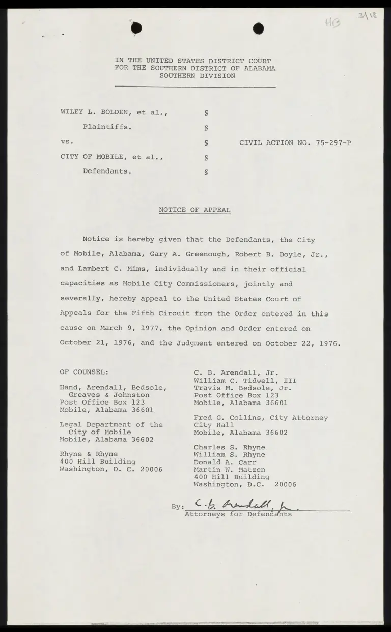 Notice of Appeal preview