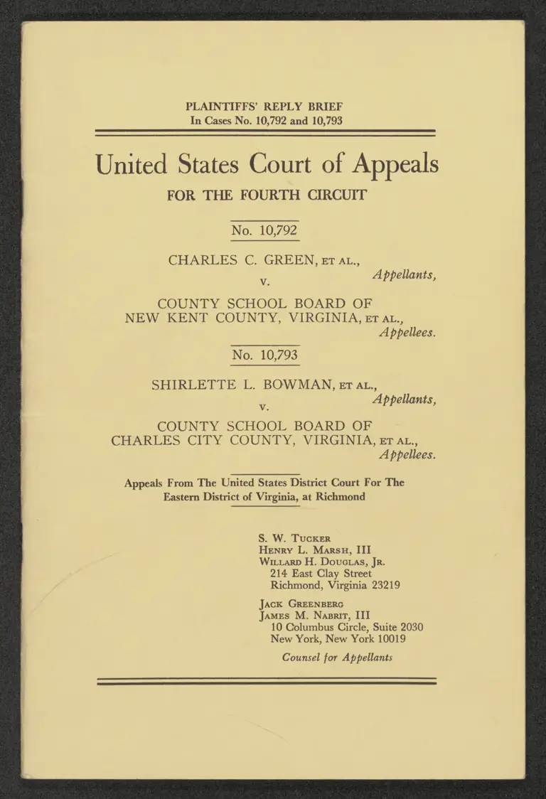 Plaintiffs' Reply Brief preview
