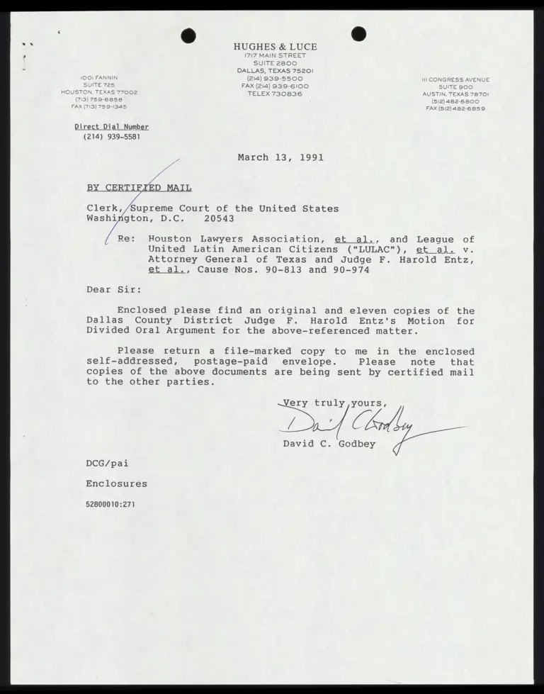 Respondent Judge Entz's Motion for Divided Oral Argument preview