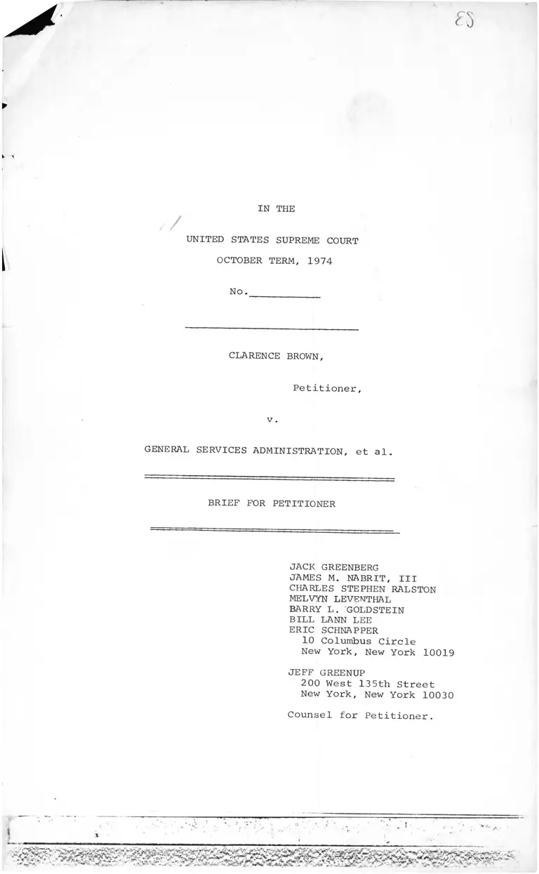 Brown v. General Services Administration Annotated Brief for Petitioner preview
