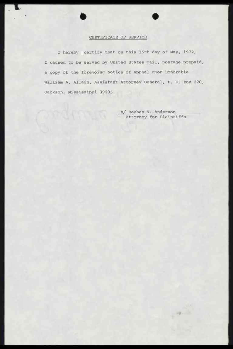 Notice of Appeal Certificate of Service preview