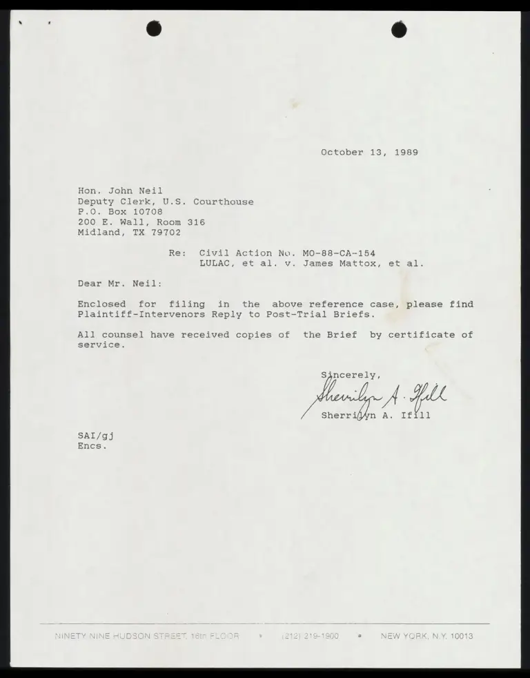 Plaintiff-Intervenors Houston Lawyers' Association's Reply to Post-Trial Brief preview