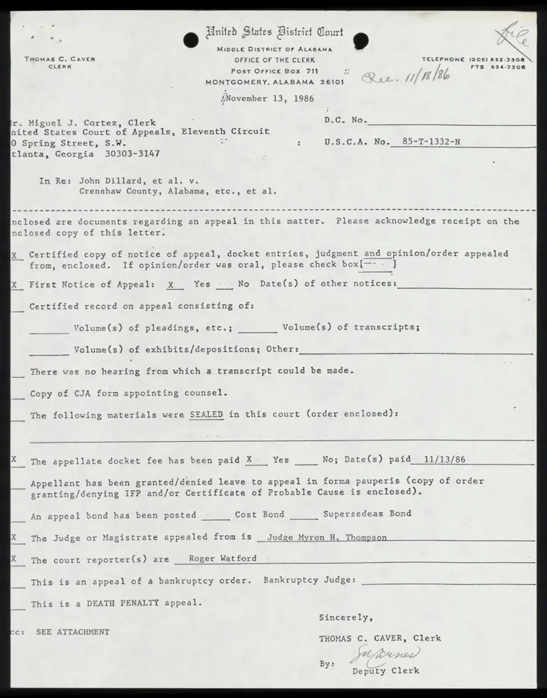 Notice of Appeal Re Calhoun County preview
