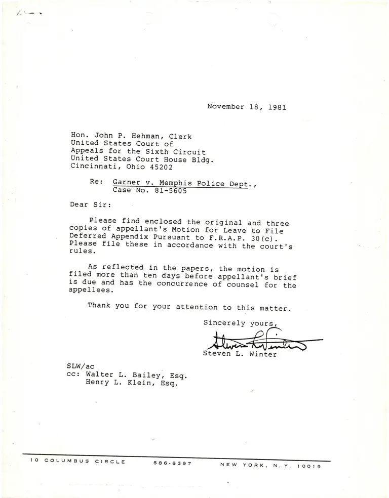 Motion for Leave to File Deferred Appendix Pursuant to F.R.A.P. 30 (c) preview