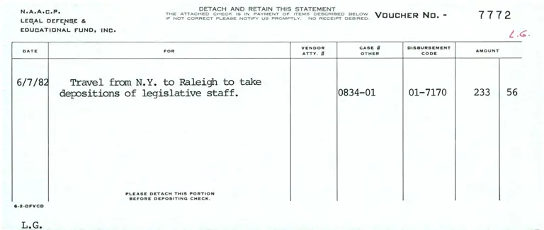 Receipt of Check to Guinier; Guinier Expense Report; Travel Receipts preview