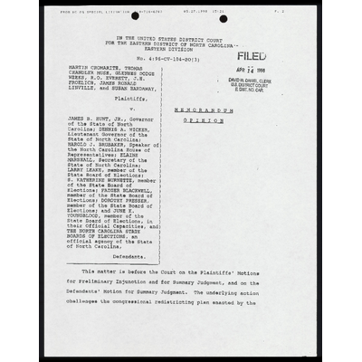 Memorandum Opinion and Dissent preview