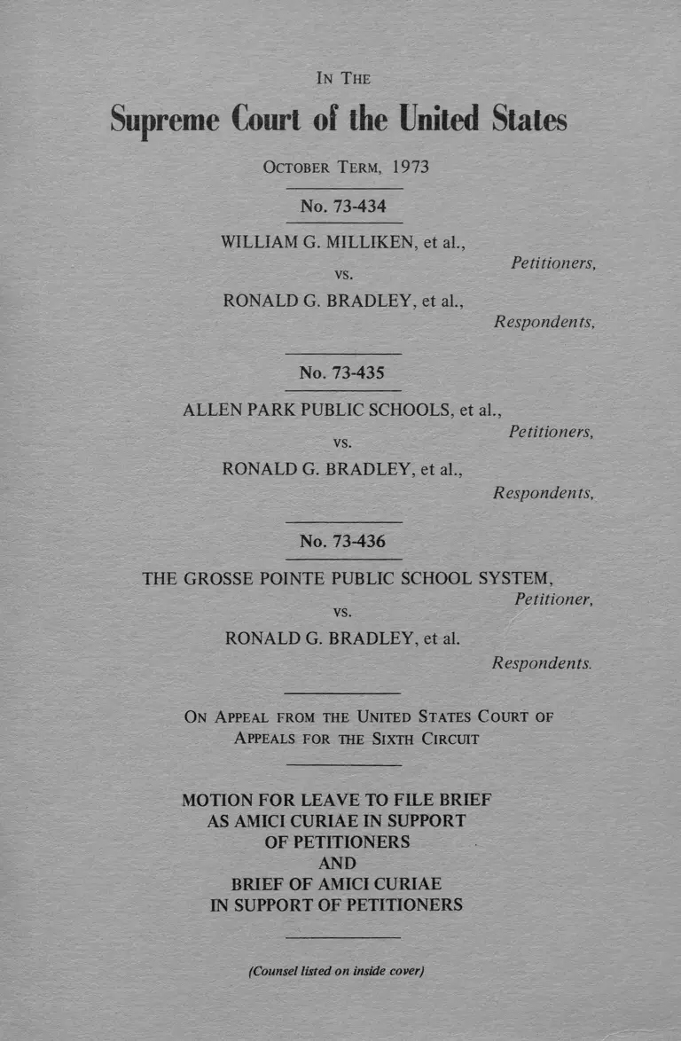 Motion and Brief Amicus Curiae in Support of Petitioners preview