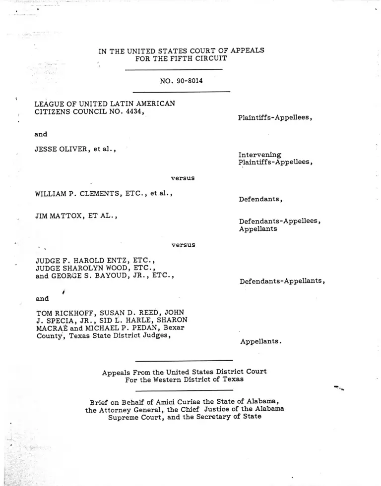 League of United Latin American Citizens (LULAC), Council #4434 v. Mattox Brief Amicus Curiae preview