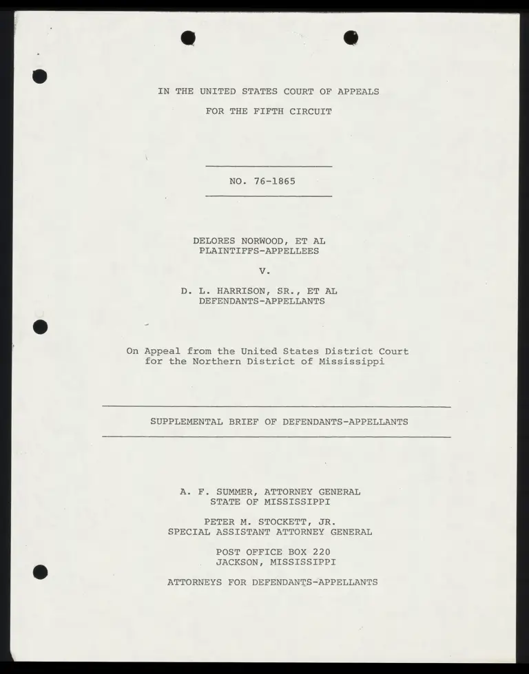 Supplemental Brief of Defendants-Appellants preview