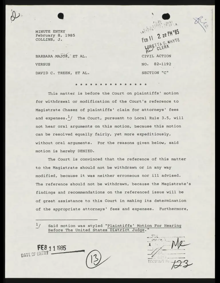 Minute Entry preview