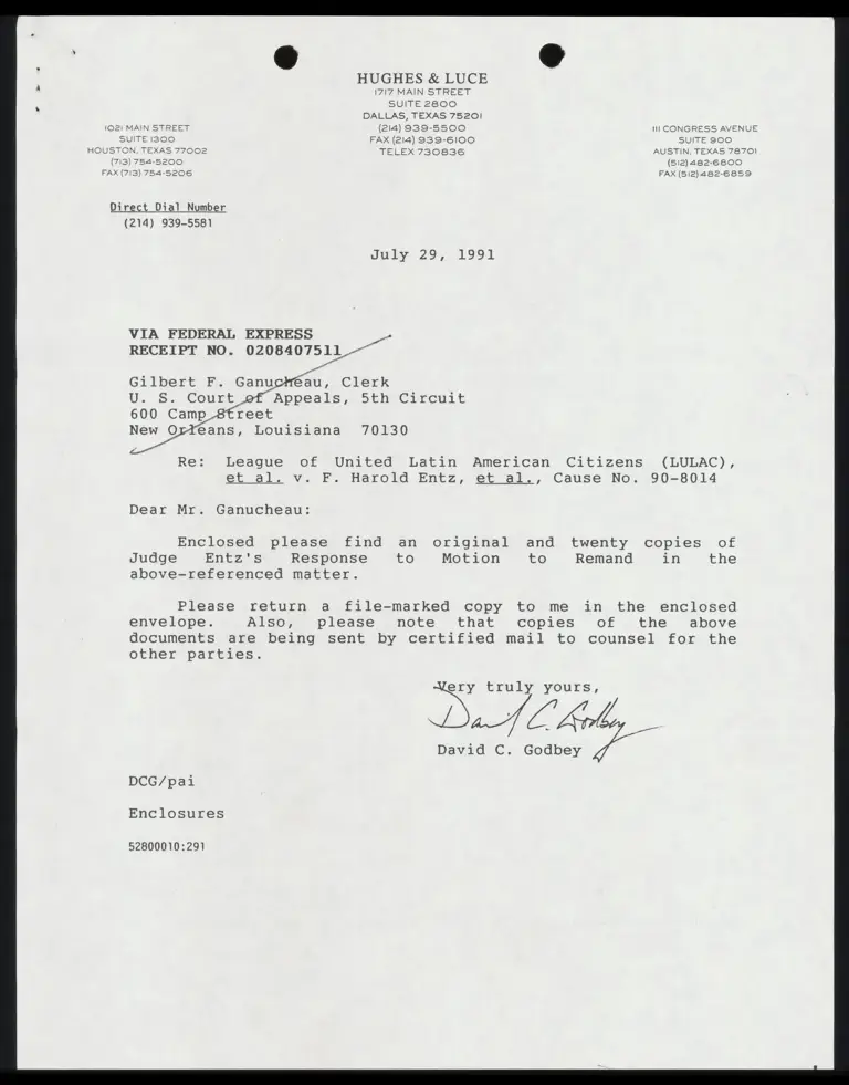 Judge Entz's Response in Opposition to Motion for Remand preview