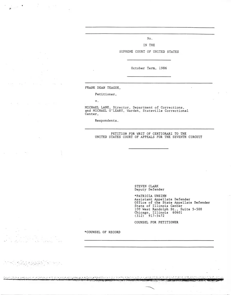 Teague v. Lane Petition for Writ of Certiorari preview