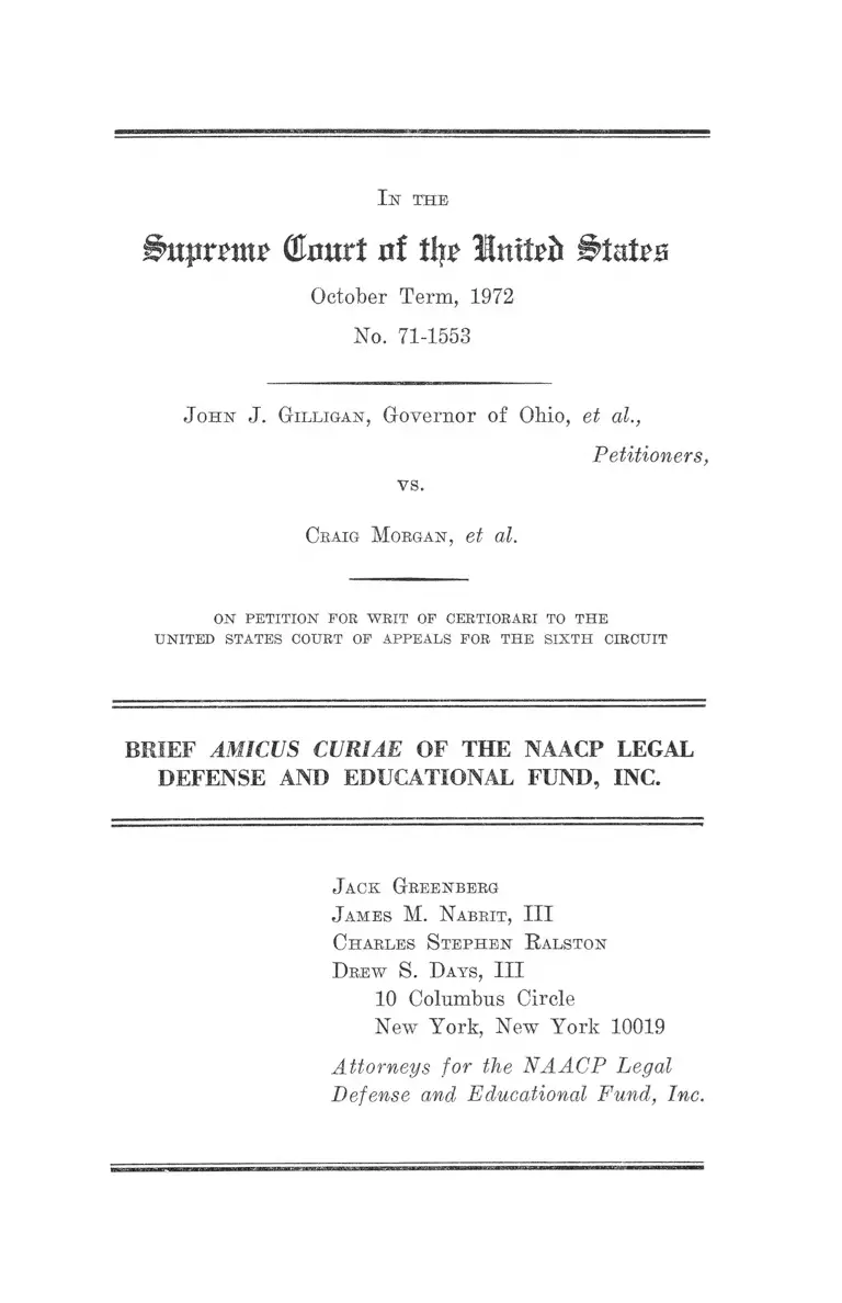 Gilligan v. Morgan Brief Amicus Curiae preview