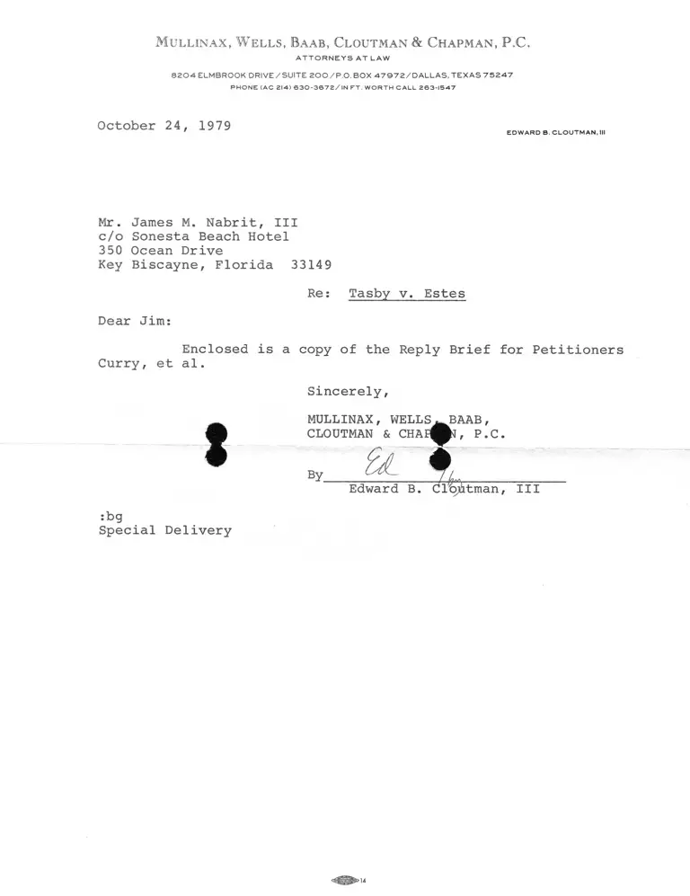 Curry v. Dallas NAACP Reply Brief for the Petitioners, Donald E. Curry et al preview