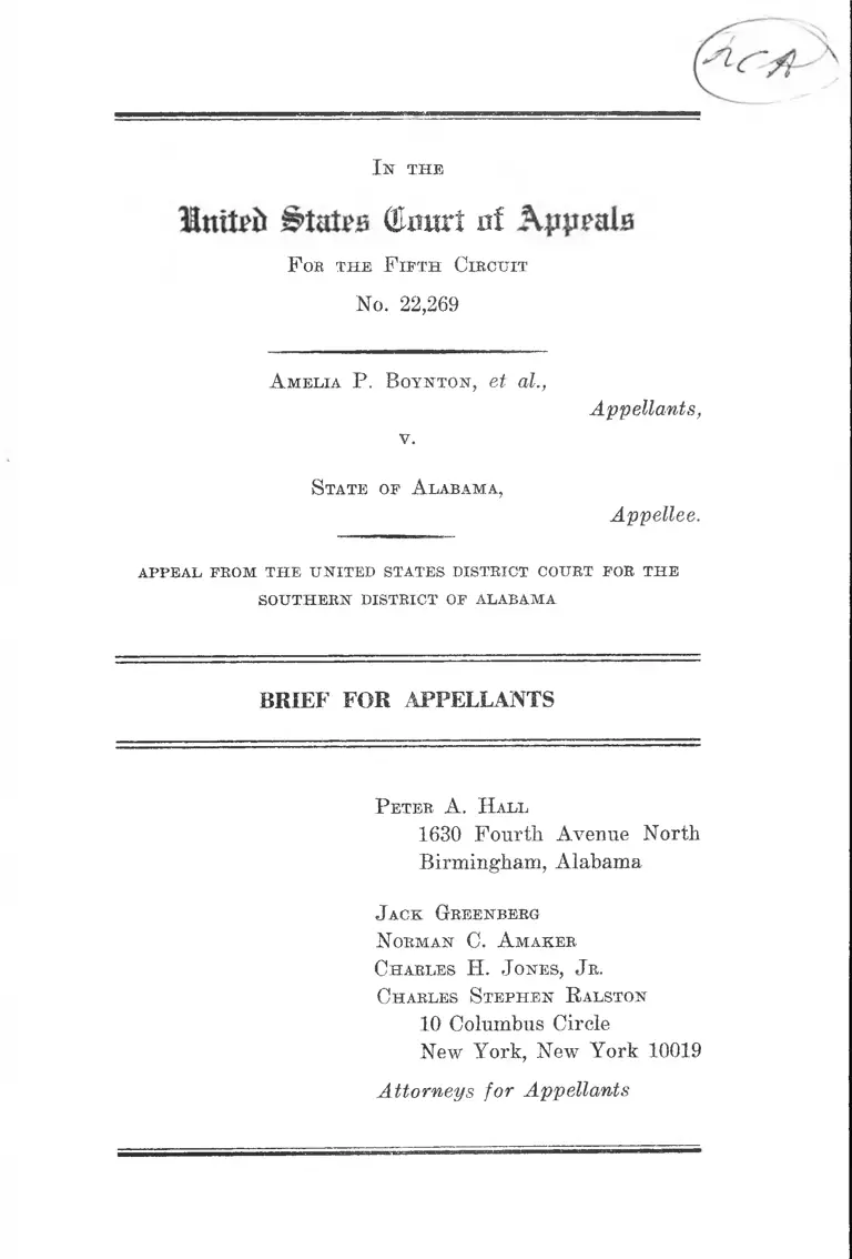 Boynton v. Alabama Brief for Appellants preview