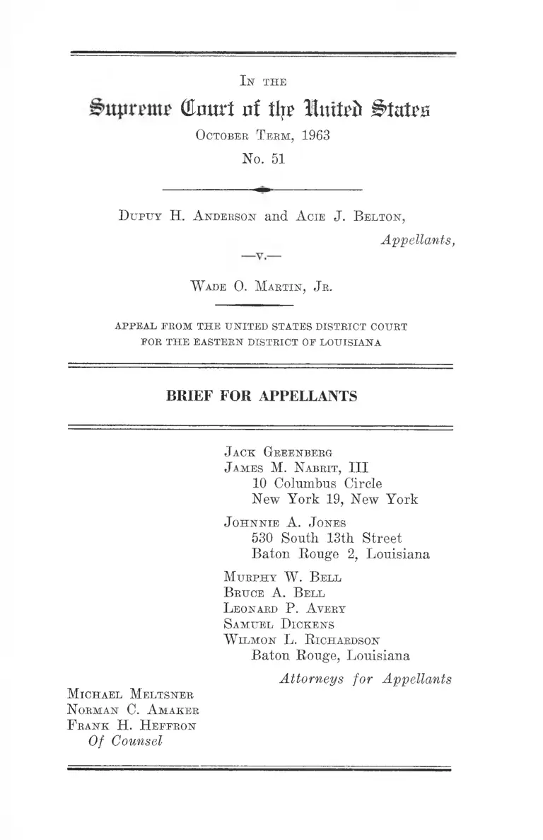 Anderson v. Martin Brief for Appellants preview