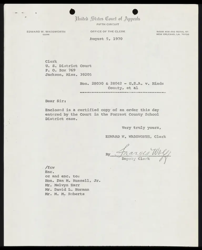 United States v. Forrest County Opinion Per Curiam; Findings of Fact and Recommendations preview