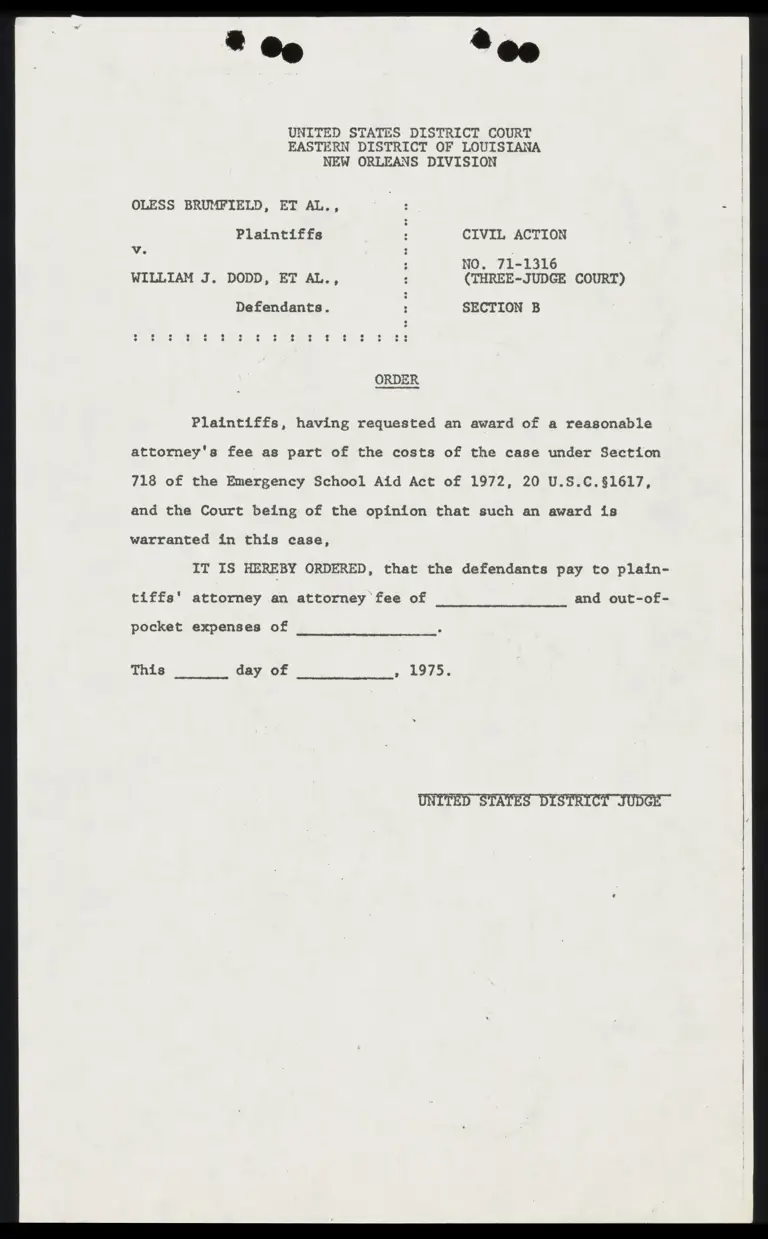 Order for Defendants to Award Fees preview