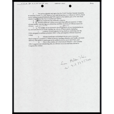 Fax From Stein to Cox RE: Draft Stipulations preview