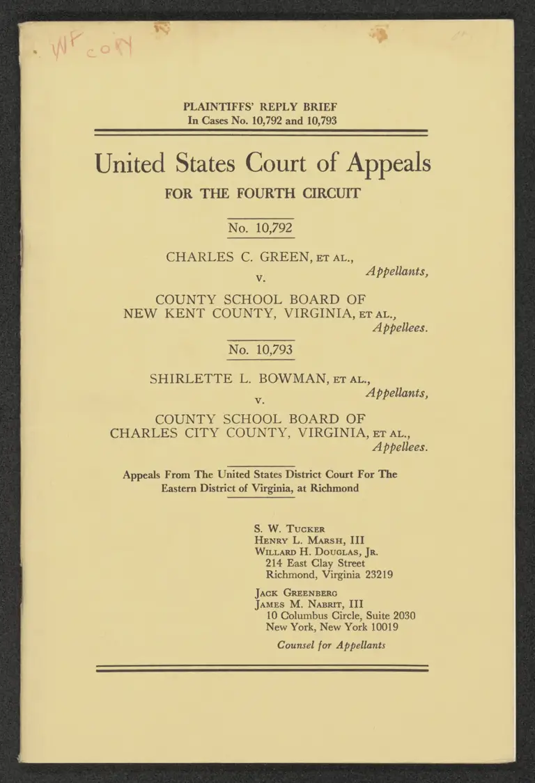 Plaintiffs' Reply Brief preview
