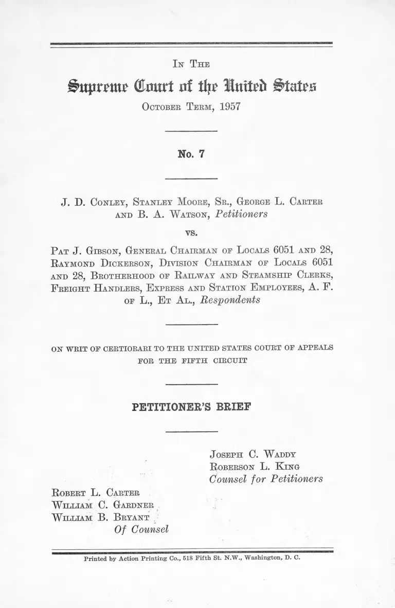 Conley v. Gibson Petitioner's Brief preview
