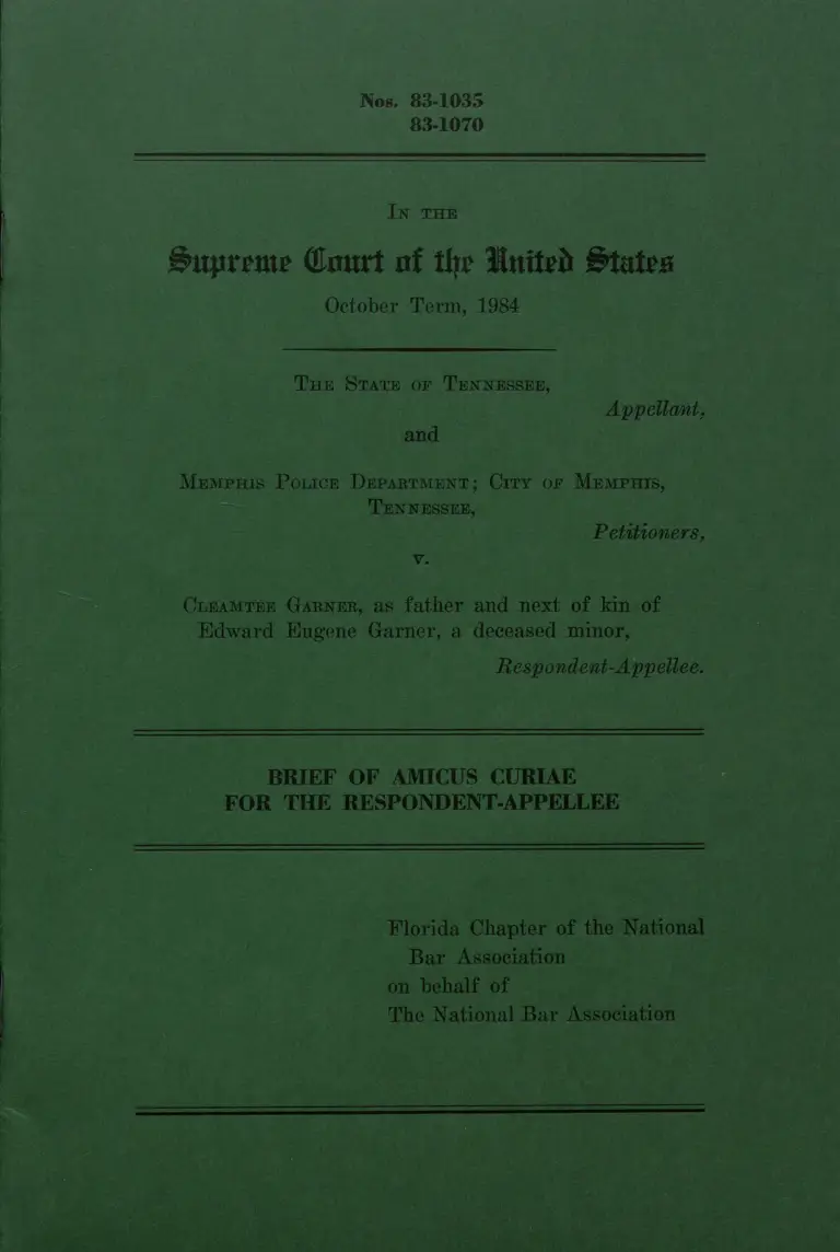 Florida Bar Association Brief of Amicus Curiae for the Respondent-Appellee preview