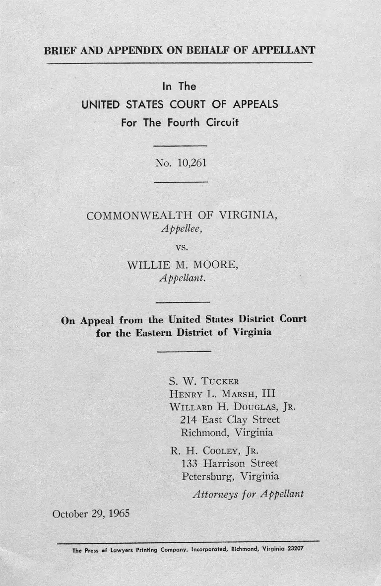 Virginia v. Moore Brief and Appendix on Behalf of Appellant preview