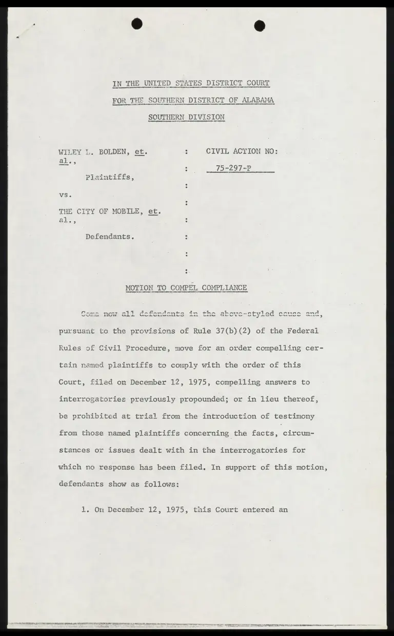 Motion to Compel Compliance preview