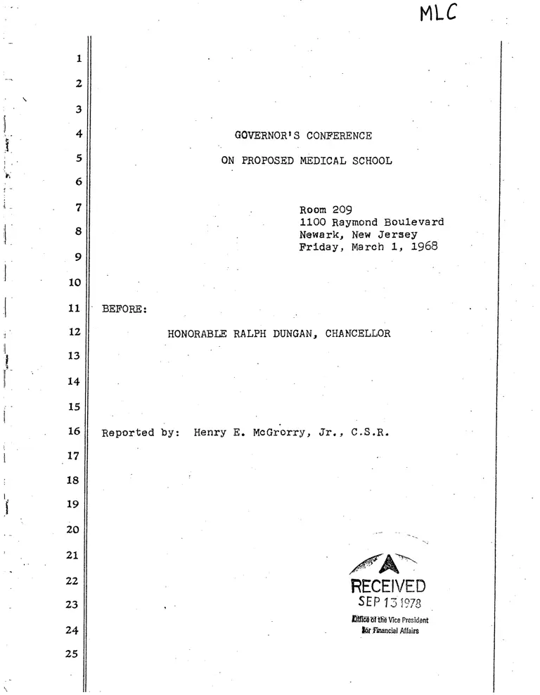 Governor's Conference on Proposed Medical School preview